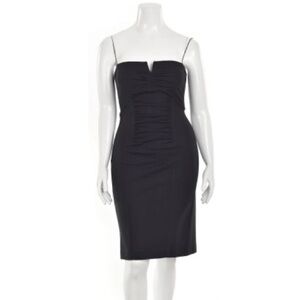 Nicole Miller Collection Satin Ruched Sheath Dress 6